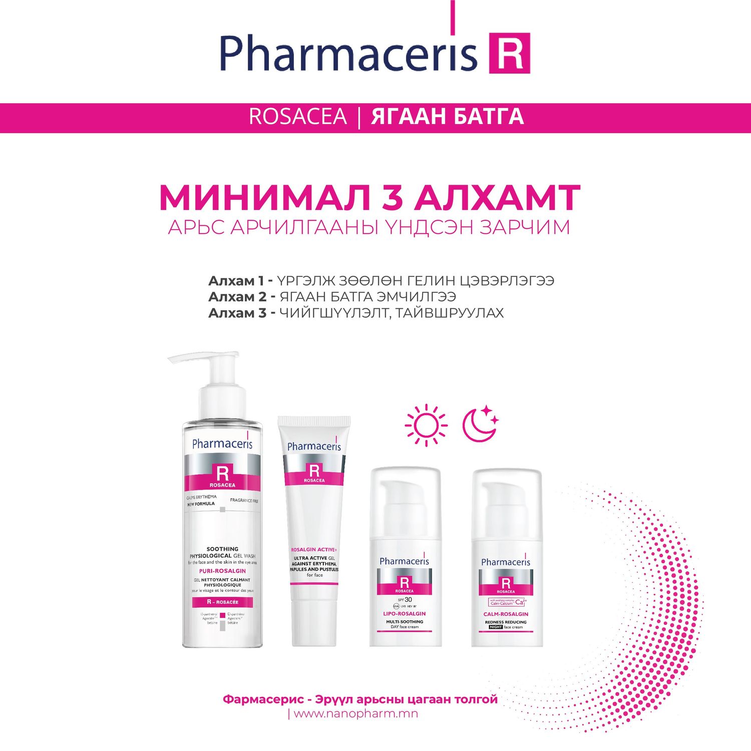 Фармасерис Розацеа-ягаан батга эмчилгээний багц