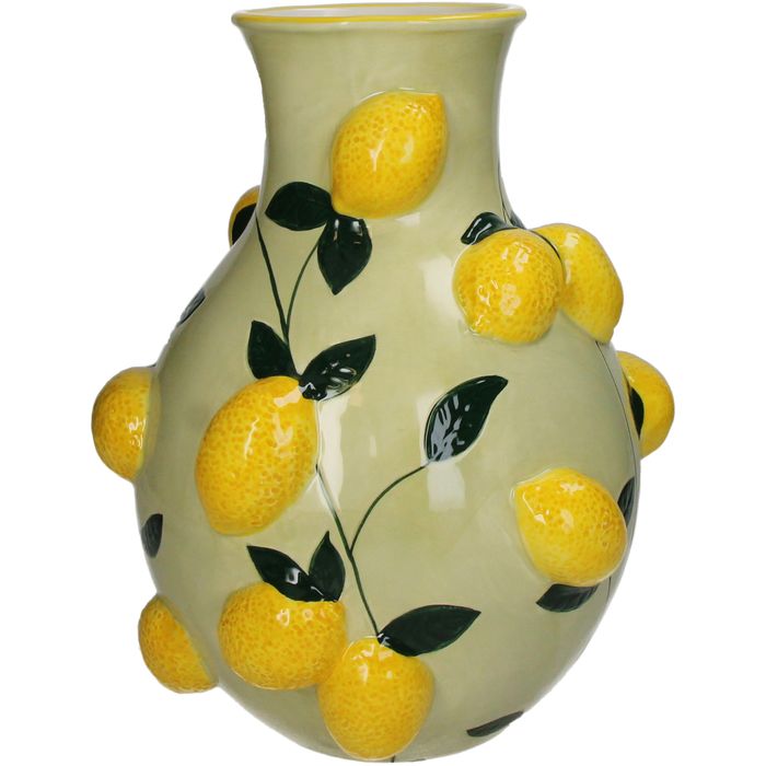 Чулуун хийцтэй цэцгийн ваар /лемон/