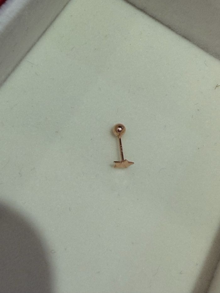 Rose gold piercing 6мм 