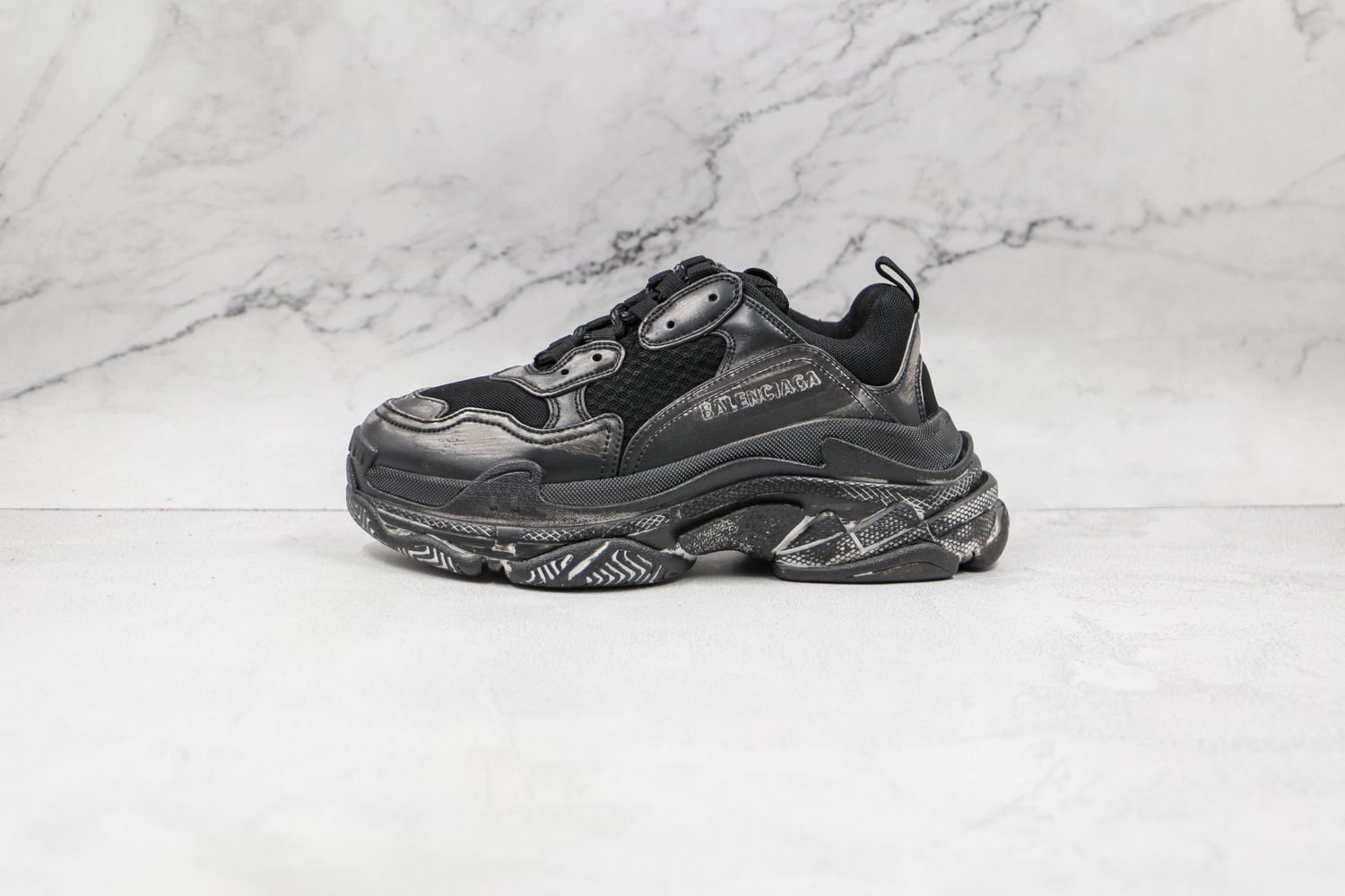 Balenciaga Triple S Black Metallic