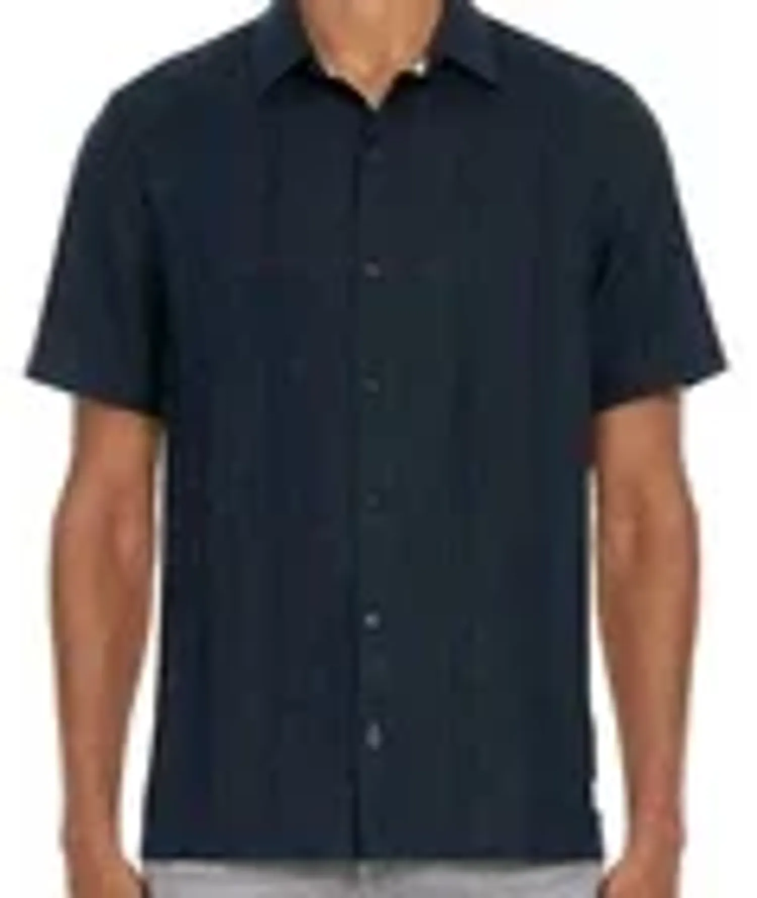 SHORT SLEEVE WOVEN, Blue, Size S