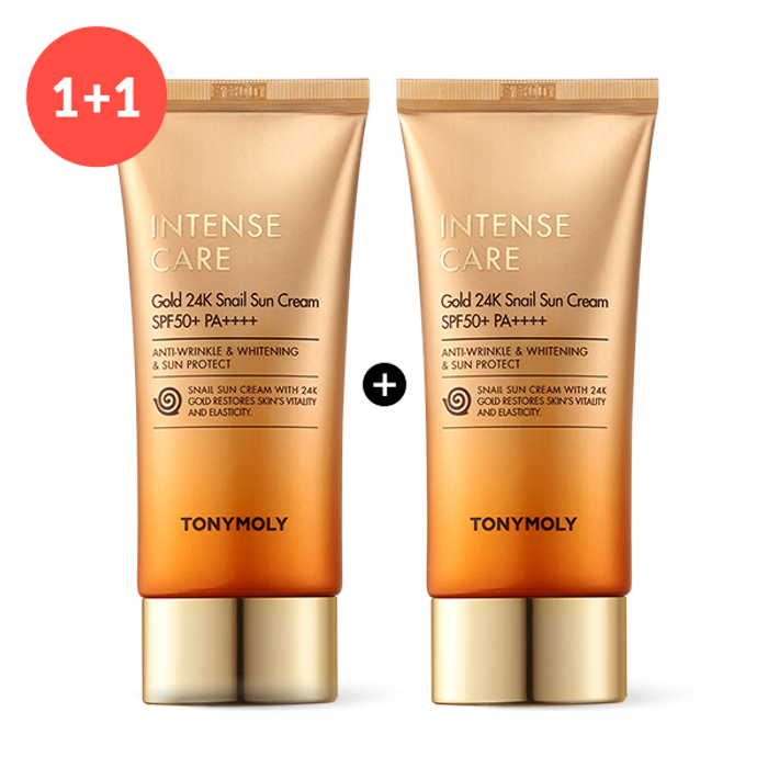 Gold 24K Snail Sun Cream  1+1