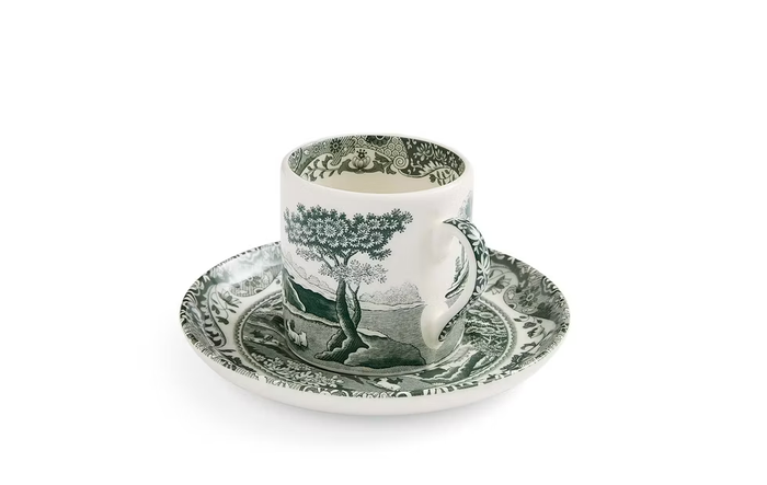 Spode Heritage Green Italian Espresso Cup & Saucer 0.09L