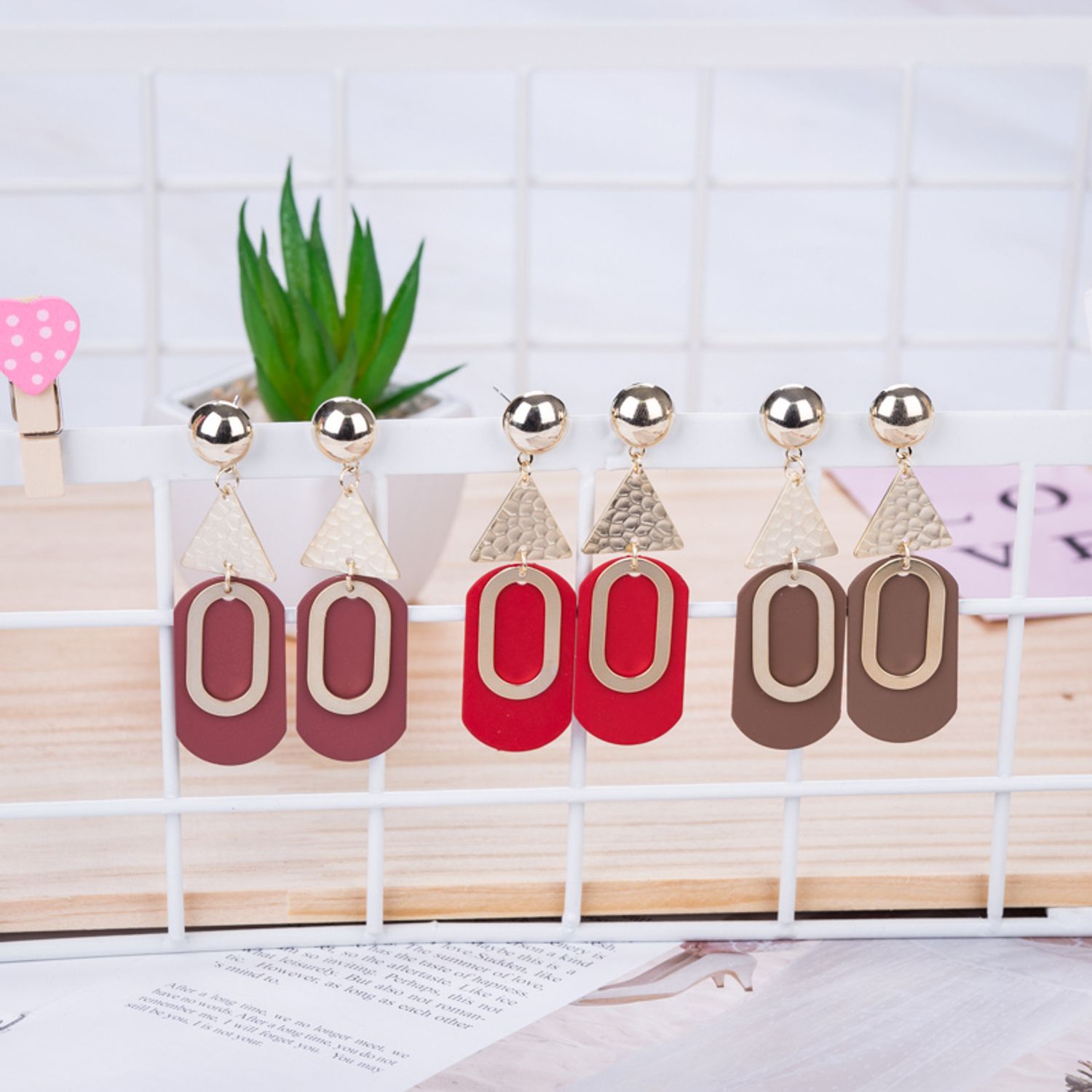 Geometry Dangle All-Match Earrings