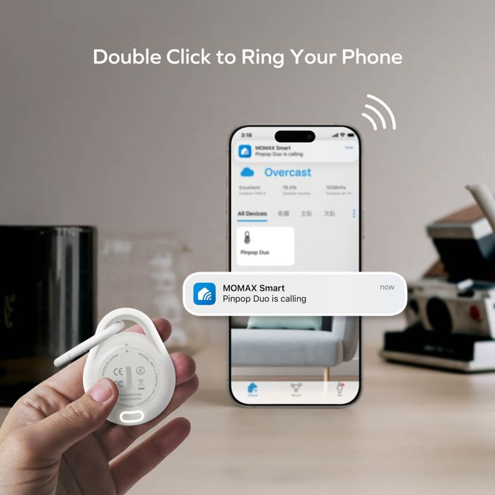 PINPOP DUO FIND MY LOCATOR (BLACK)