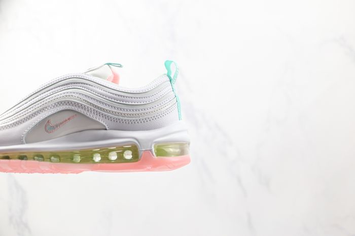 Womens Nike Air Max 97 White Barely Green Pink Shoes 