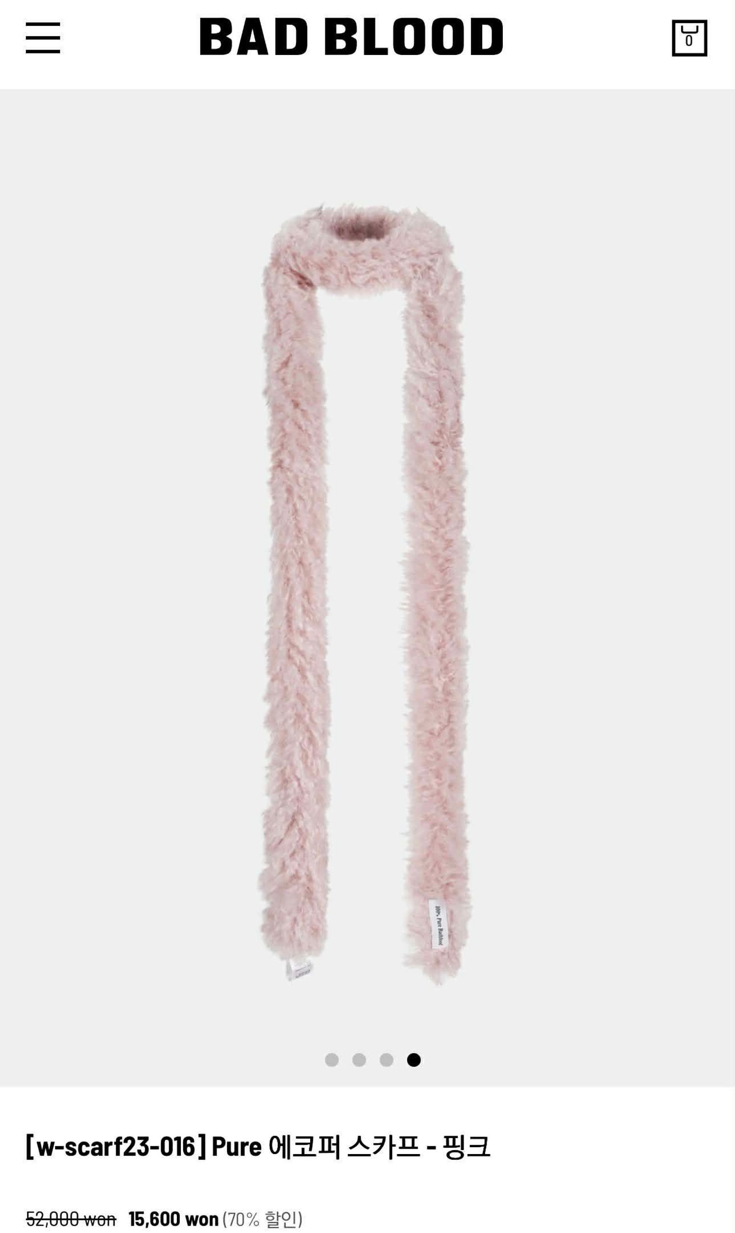 badblood w scarf pink