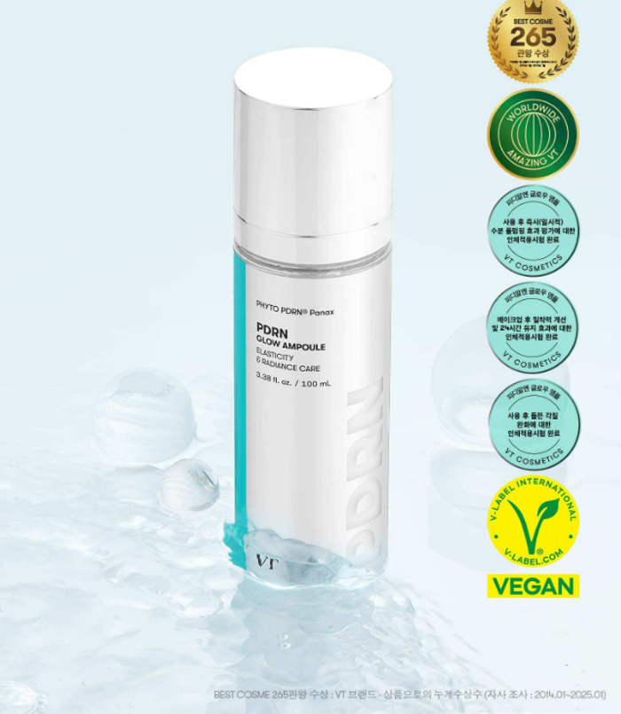 VT PDRN GLOW AMPOULE MIST 100ML SET (PDRN essence 15ml, reedle shot 1ml-3ea)