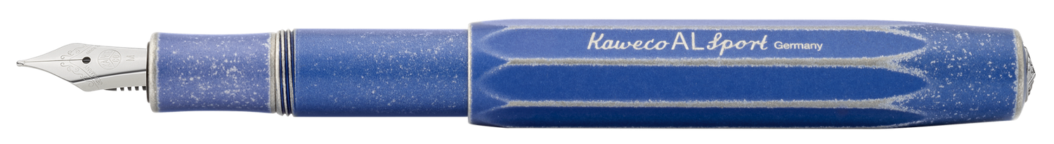 Kaweco AL SPORT Stonewashed Fountain Pen Blue Medium Nib 
