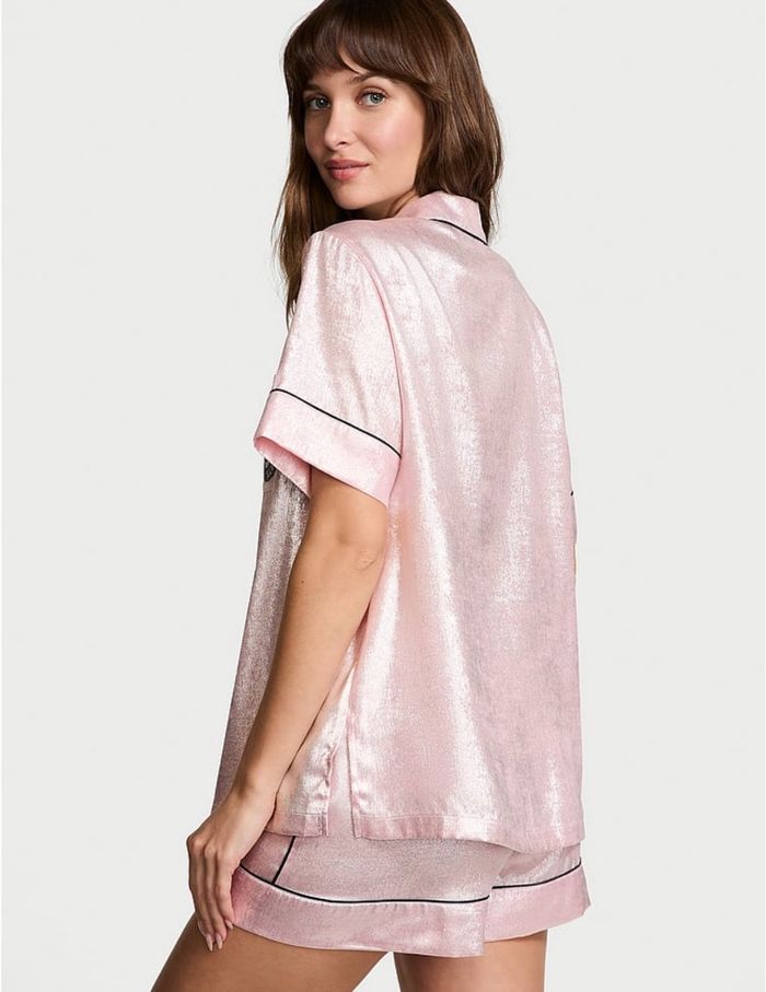 Glazed Satin Short Pajama Set
