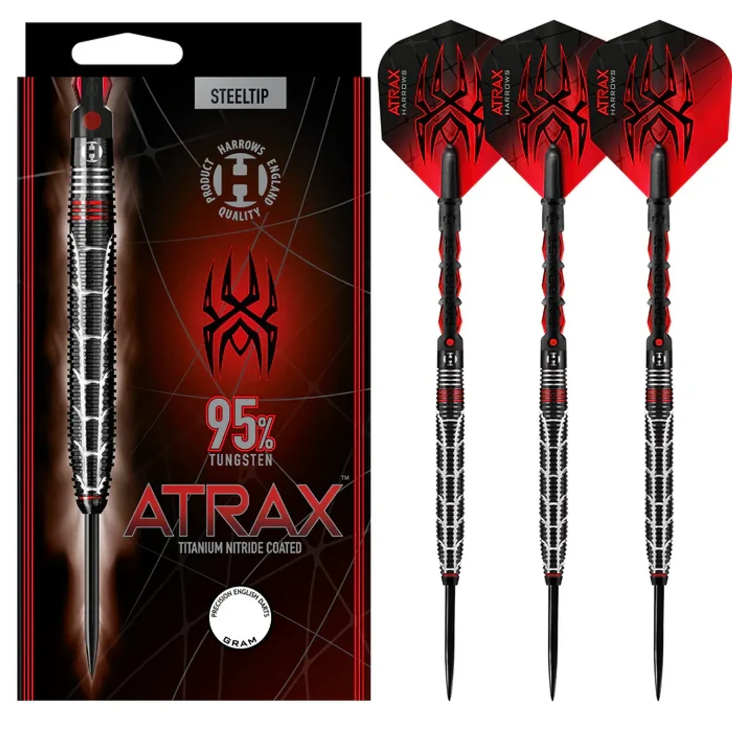 HARROWS Atrax 95% Steel Tip Darts