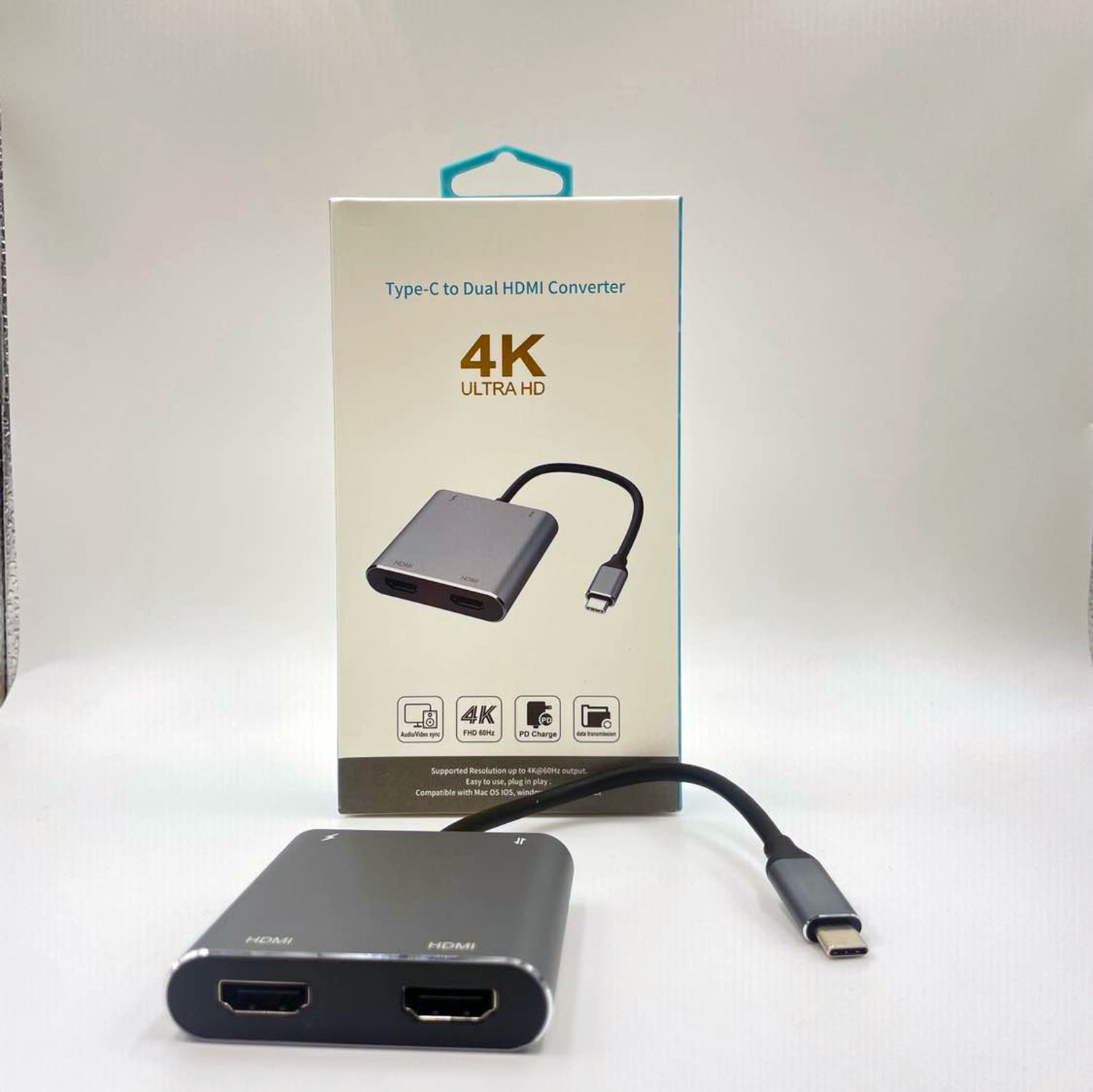 Type-C to Dual Hdmi Splitter