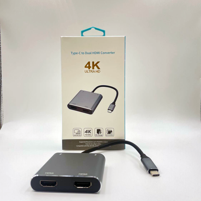 Type-C to Dual Hdmi Splitter