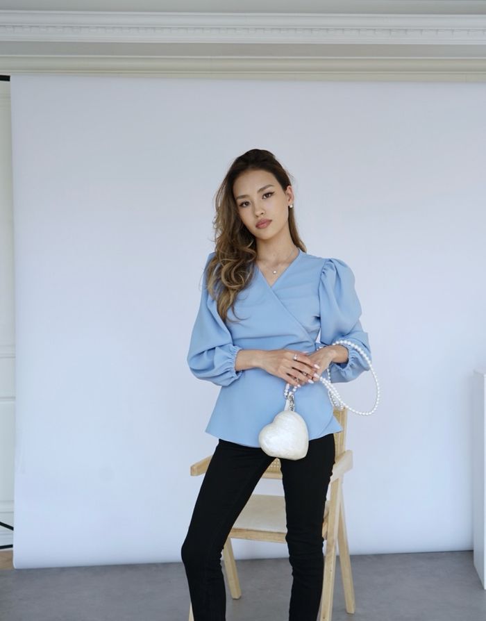 Wrap Top Blue