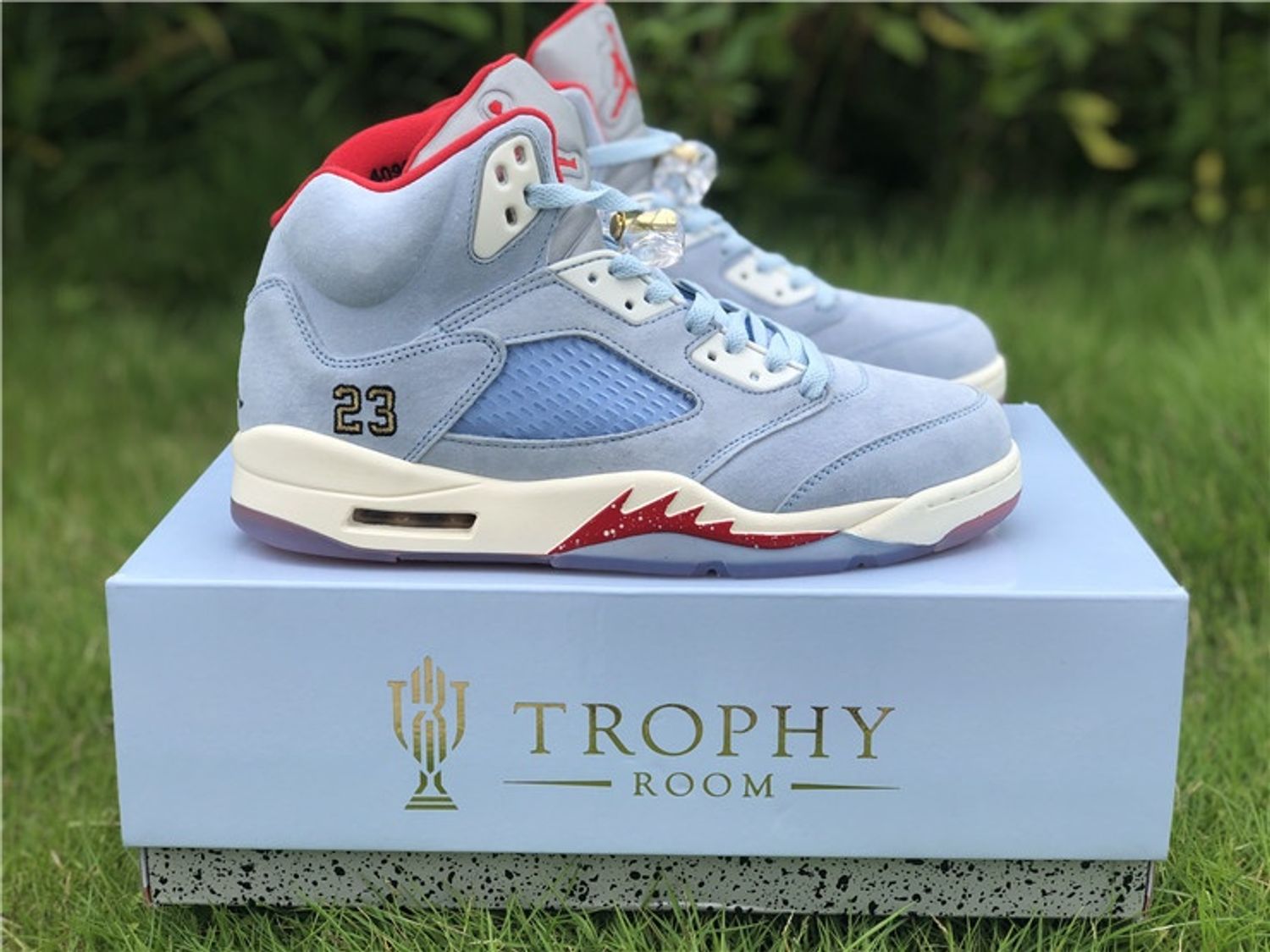 Trophy Room x Air Jordan 5 “Ice Blue” 