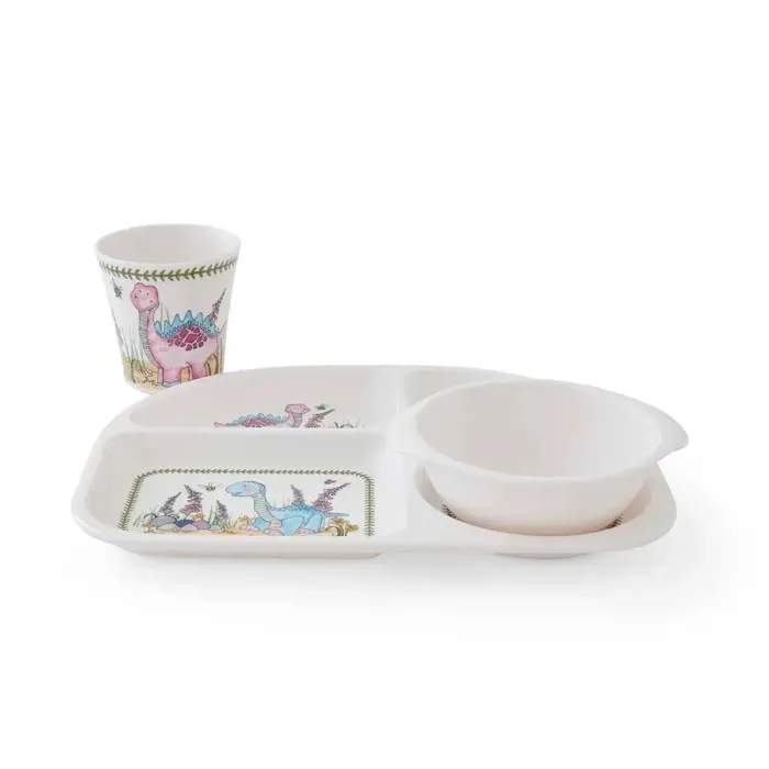 Mini Merion 3 Set Dino Plate200g/ Bowl60g/ Beaker190g