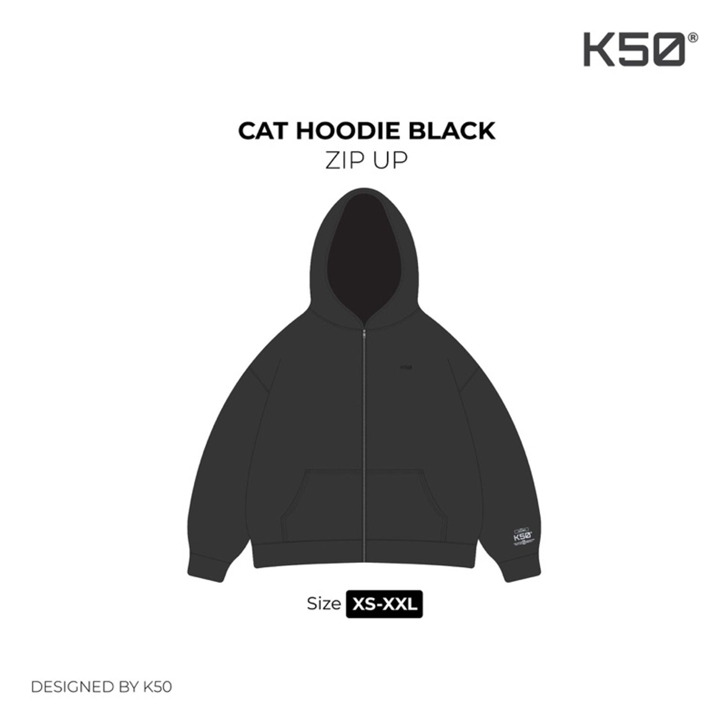 5/15 | Z..l Cats zip-up “Black”