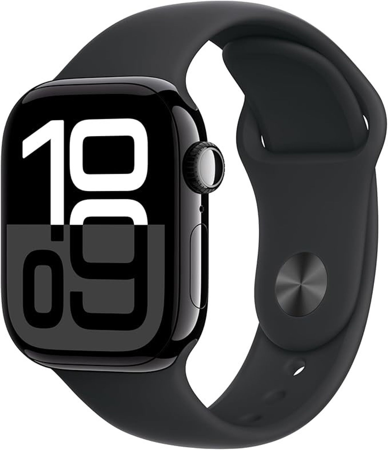 Apple Watch Series 10 GPS, 42mm, Jet Black Aluminium Case with Black Sport Band