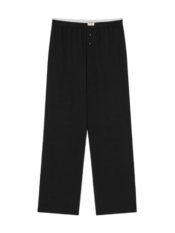 G MODAL BUTTON PANTS - BLACK