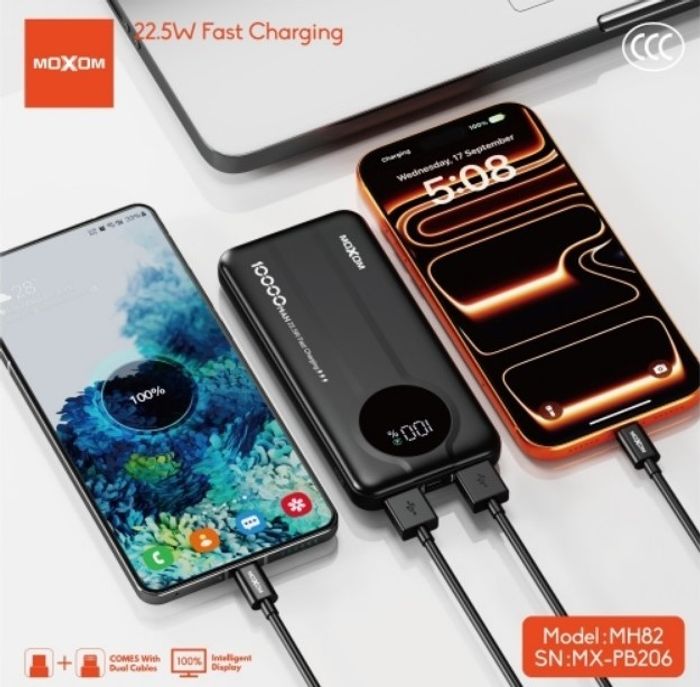 Moxom PB206 LED Дэлгэцтэй Зөөврийн Цэнэглэгч (Power Bank)