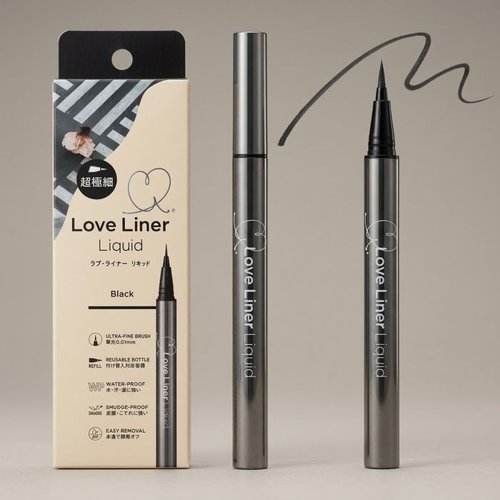Love Liner шингэн айлайнер R5 хар, хэт нарийн сойзтой