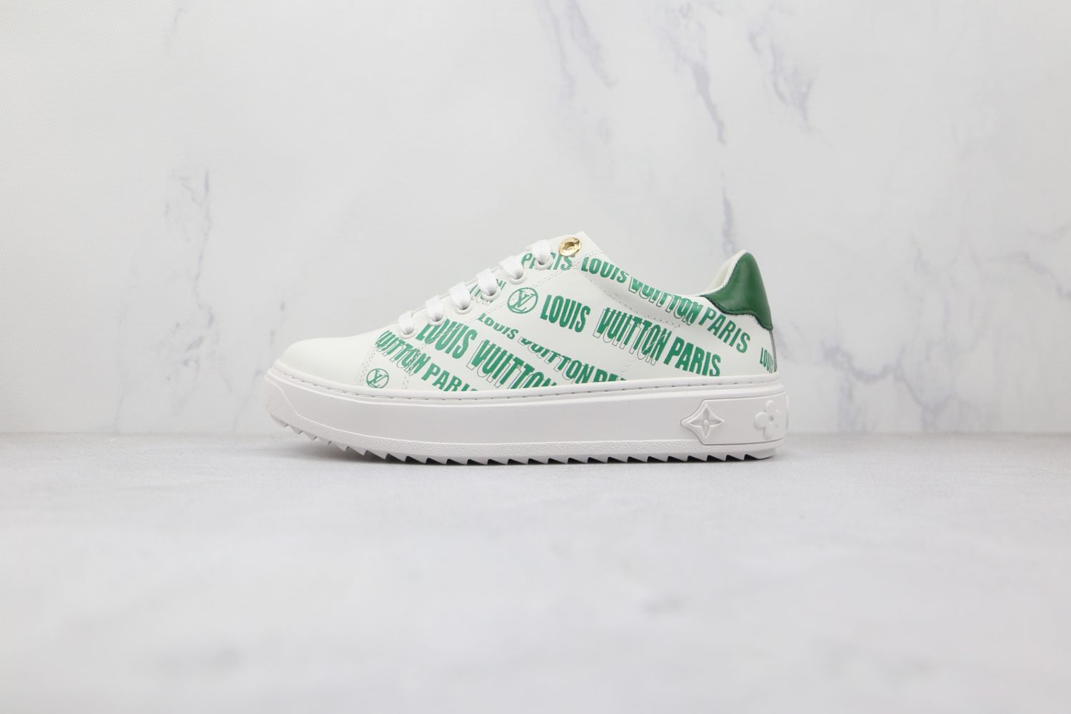 (WMNS) LOUIS VUITTON Time Out Sneakers 'White Green'