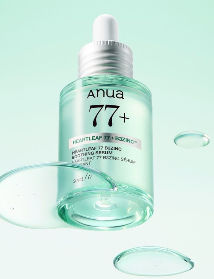 ANUA HEARTLEAF 77+B3ZINC SOOTHING SERUM 