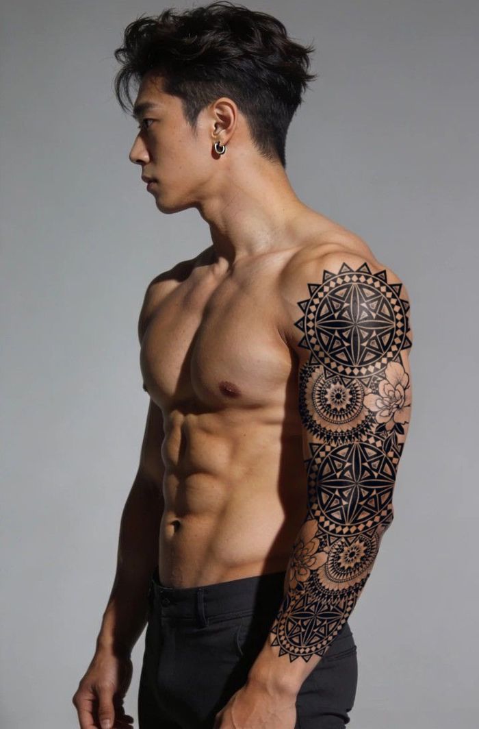 Гар бүтэн цэцэгт хээ Усан шивээс