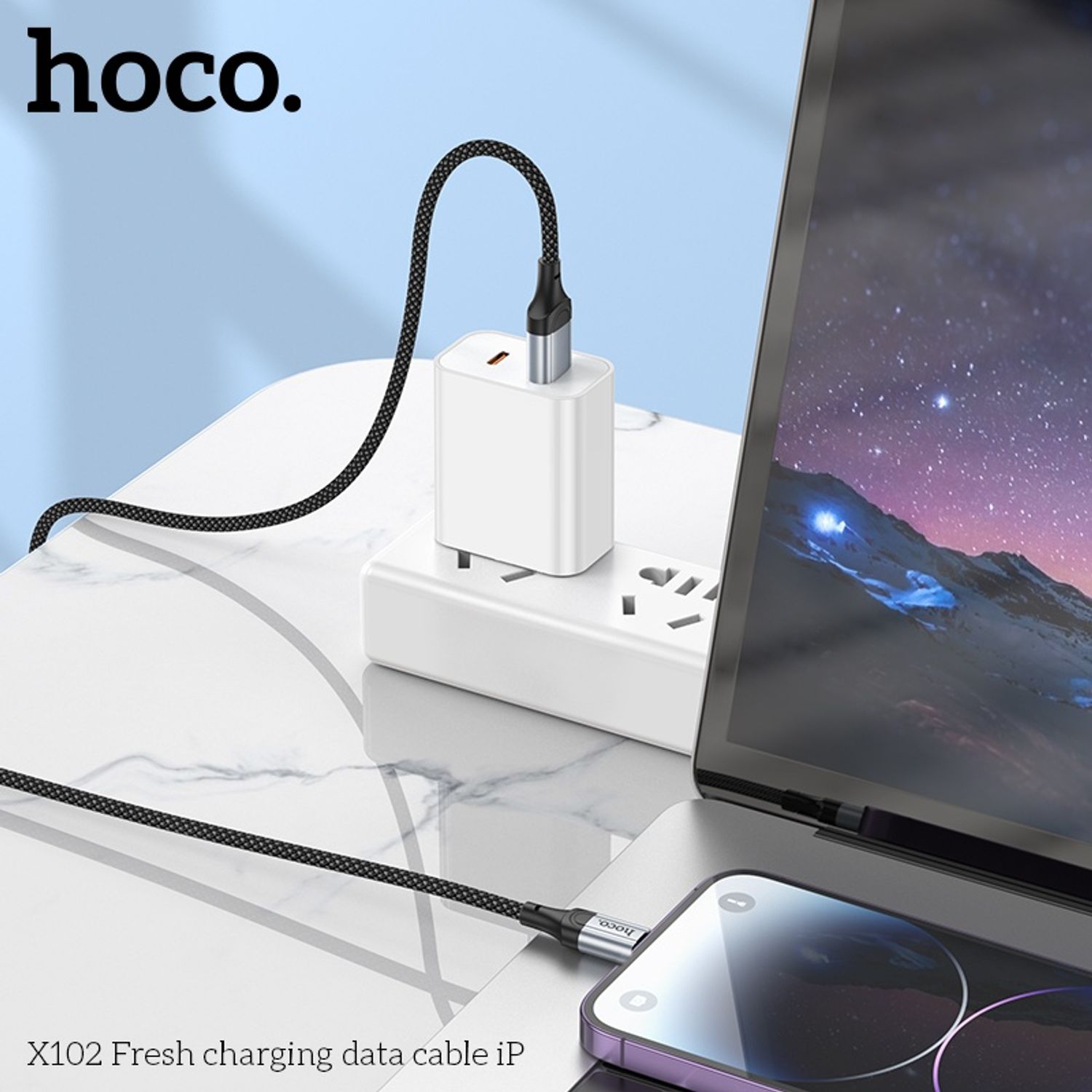 Hoco X102 Fresh Цэнэглэгч Кабель (iPhone)