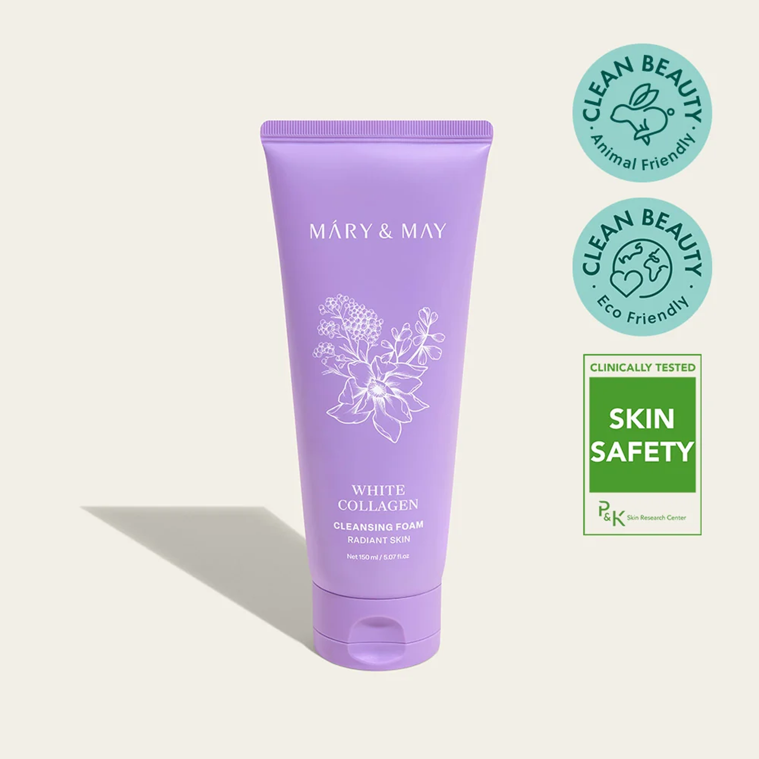 [MARY&MAY] White Collagen Cleansing Foam 150ml