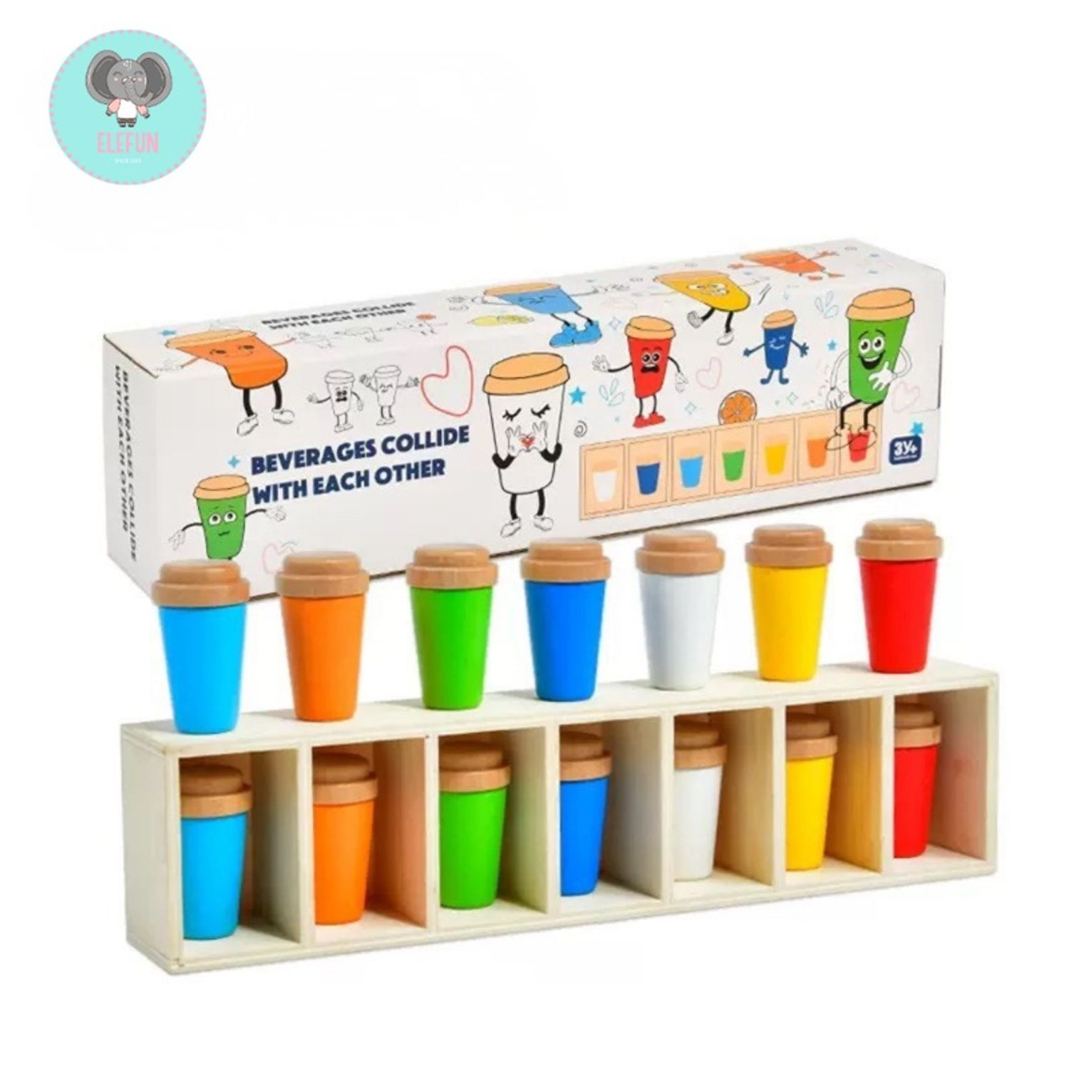 Beverages collide with each othe