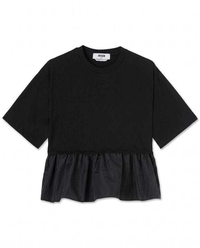 JERSEY TAFFETA T-SHIRT