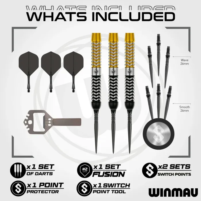 Winmau EXION Switch Point Darts - Parallel Steel Tip