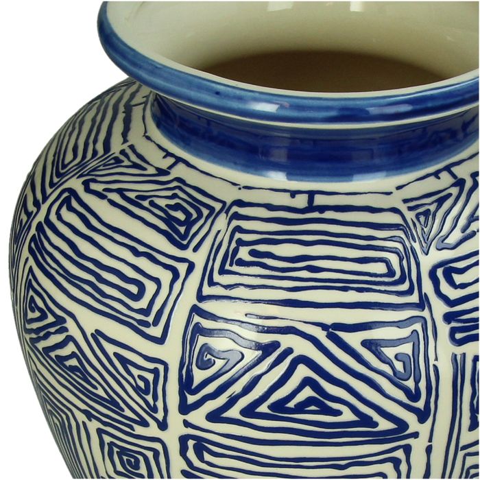 Цэнхэр чулуун цэцгийн ваар 