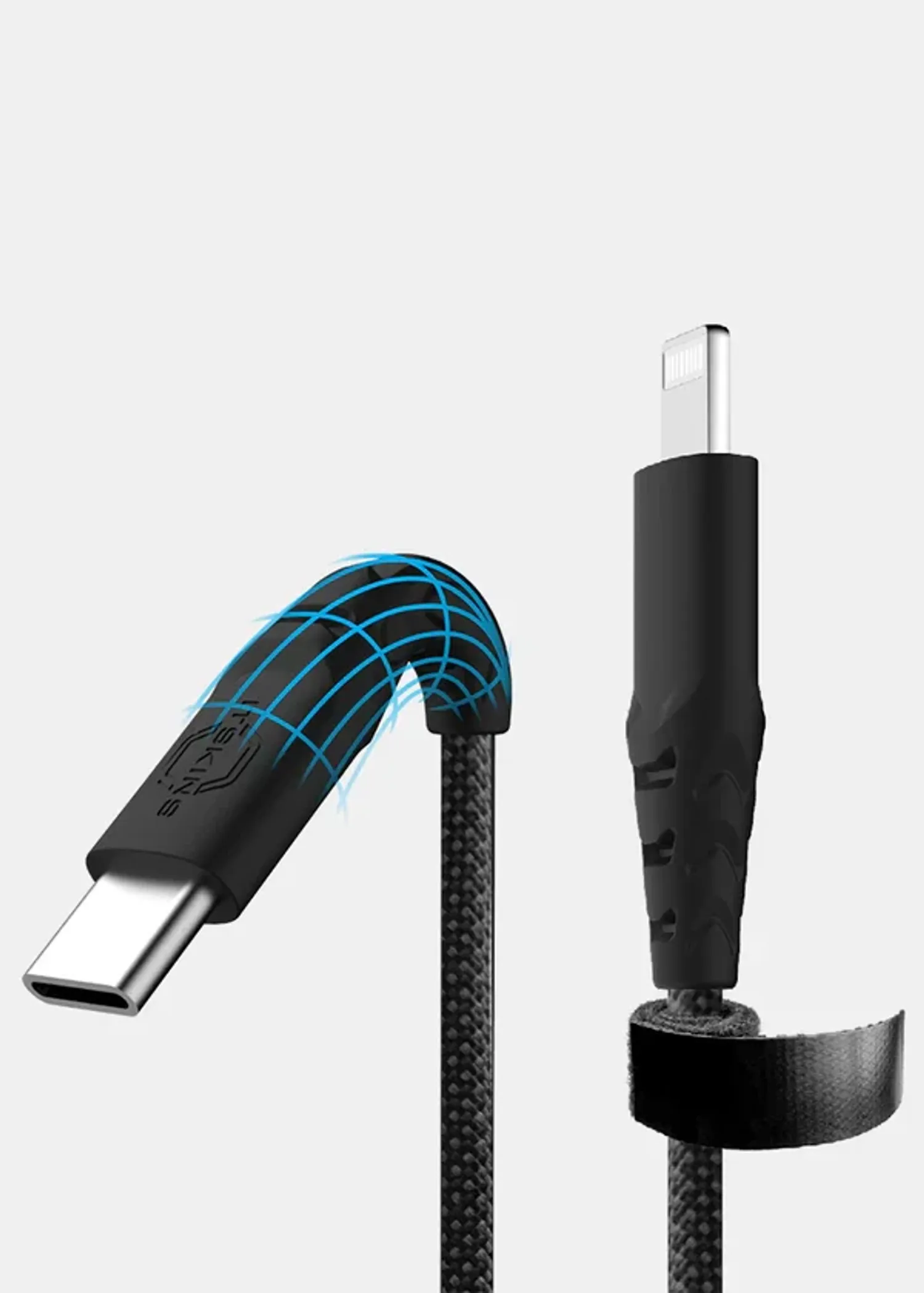 Hybrid cable USB C to Lightning 2m 