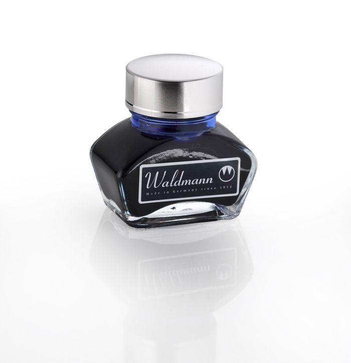 Waldmann Ink well, metal lid, 30 ml blue 