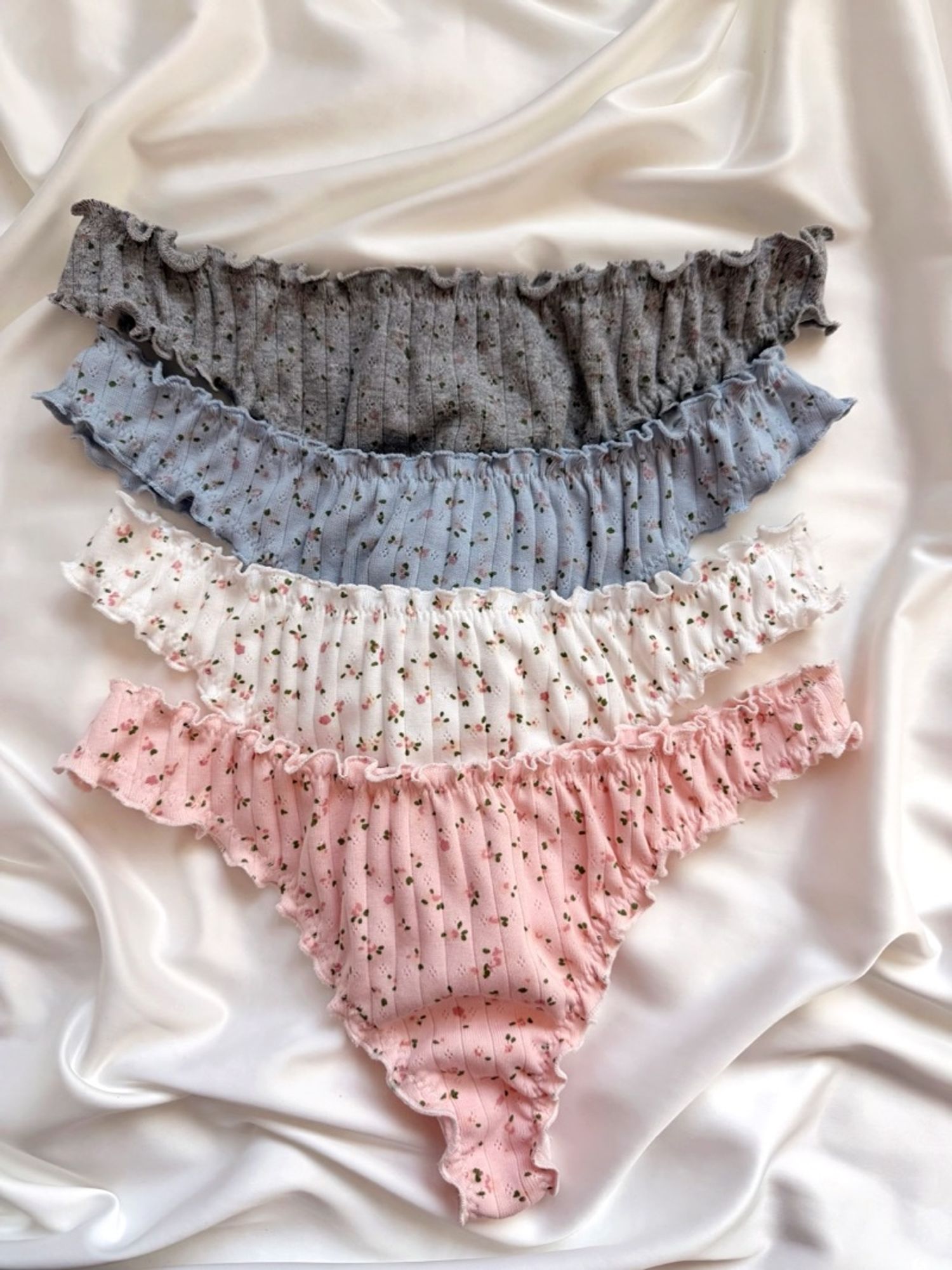 Flower cute cotton panty 4ш set