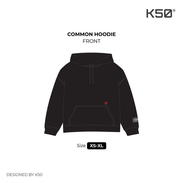 Common Hoodie - Black (Small Logo)