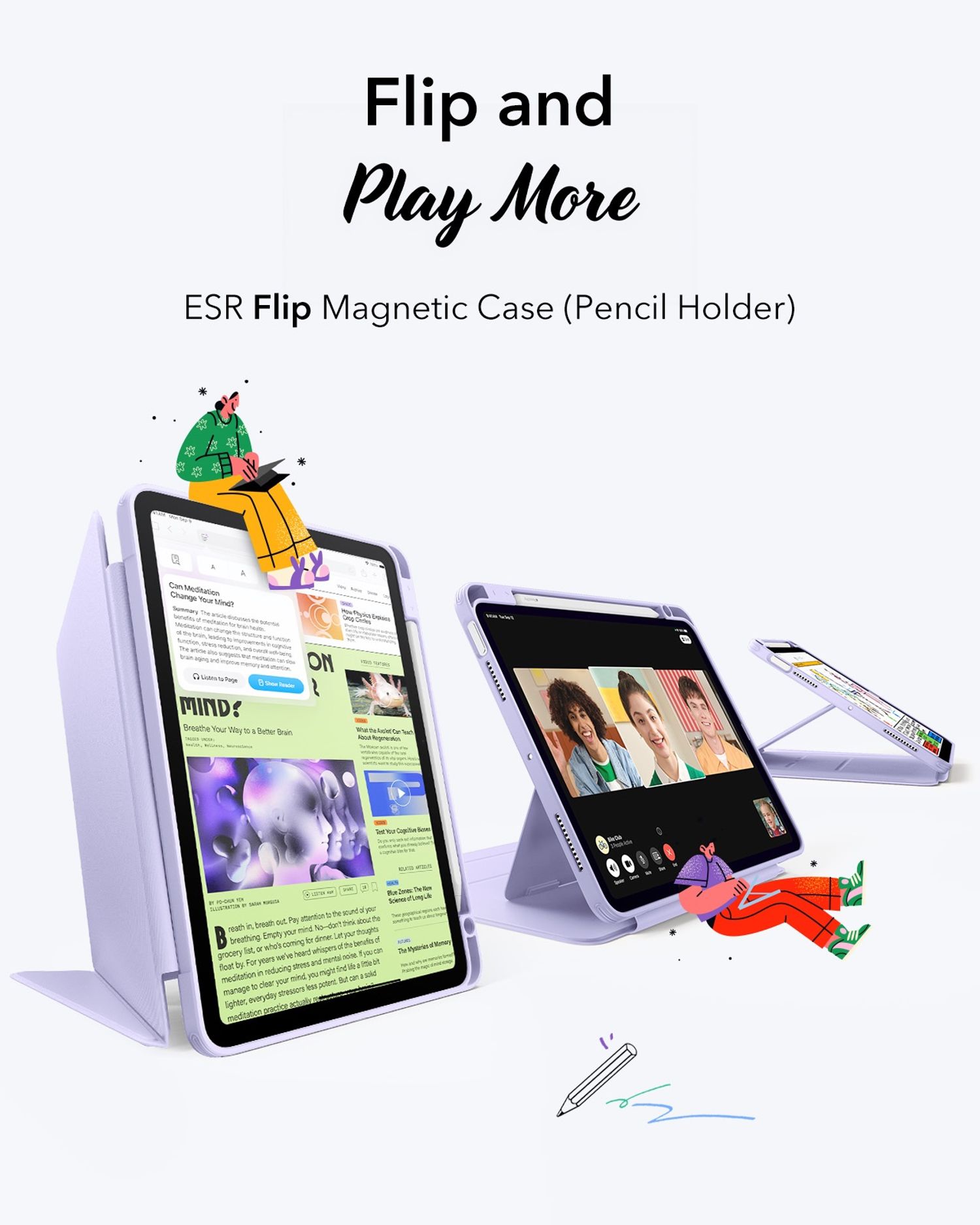 ESR – iPad Pro 11” кейс (соронзон, үзэг тогтоогчтой) 