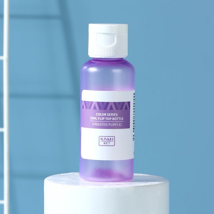 Color Series 50ml Flip Top Bottle (Frosted Purple)