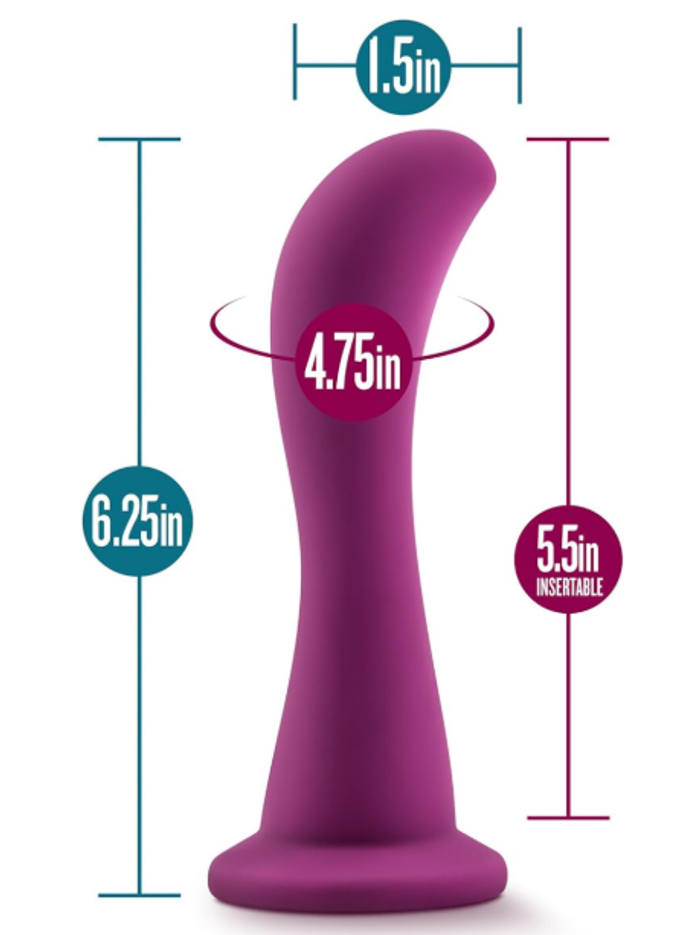Blush 6.25" Temptasia Bellatrix Realistic Curved Plum Dildo