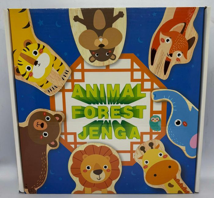 Амьтдын сэдэвтэй модон Jenga / тэнцвэрийн тоглоом