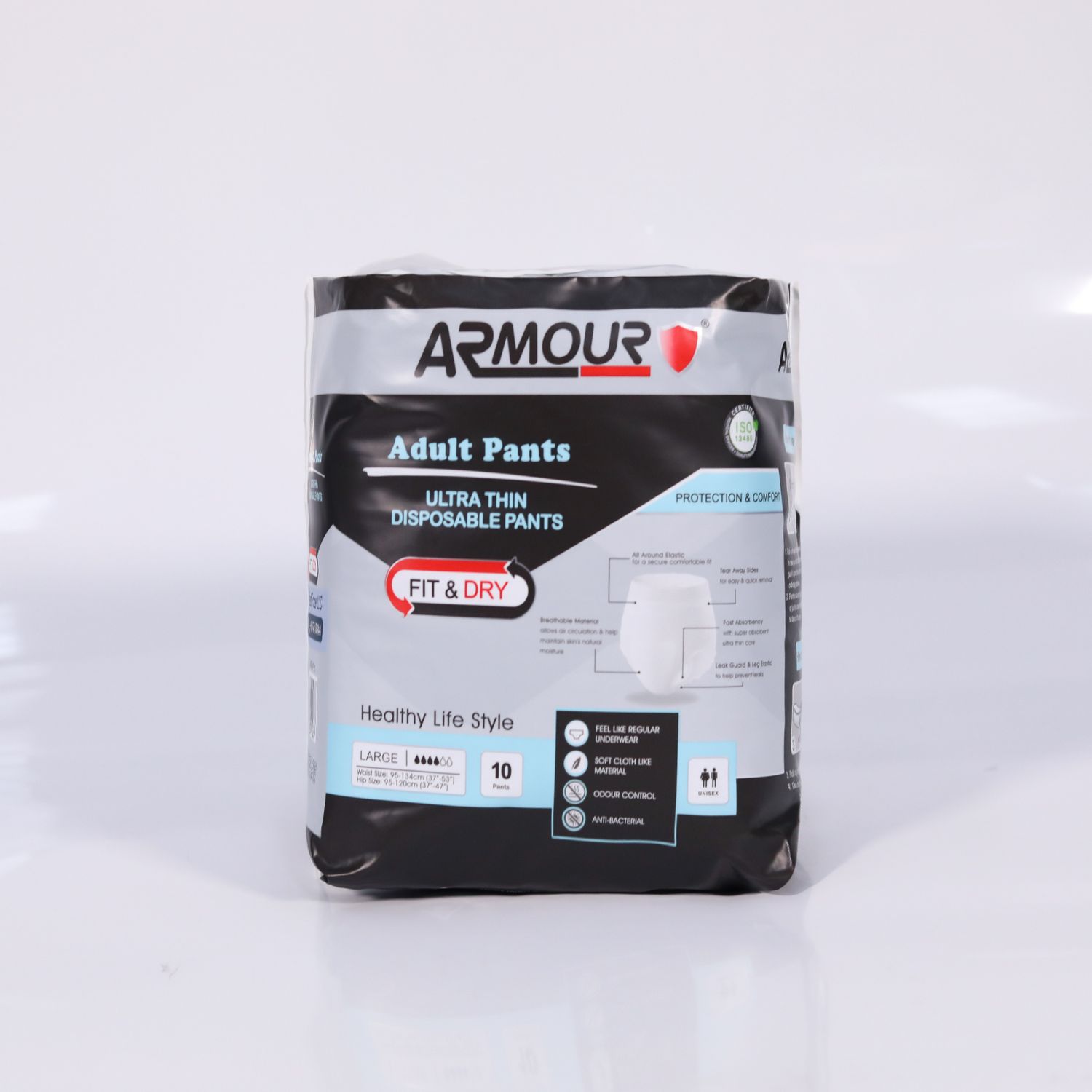Armour том хүний нимгэн саарал өмсдөг живх L size (10ш)