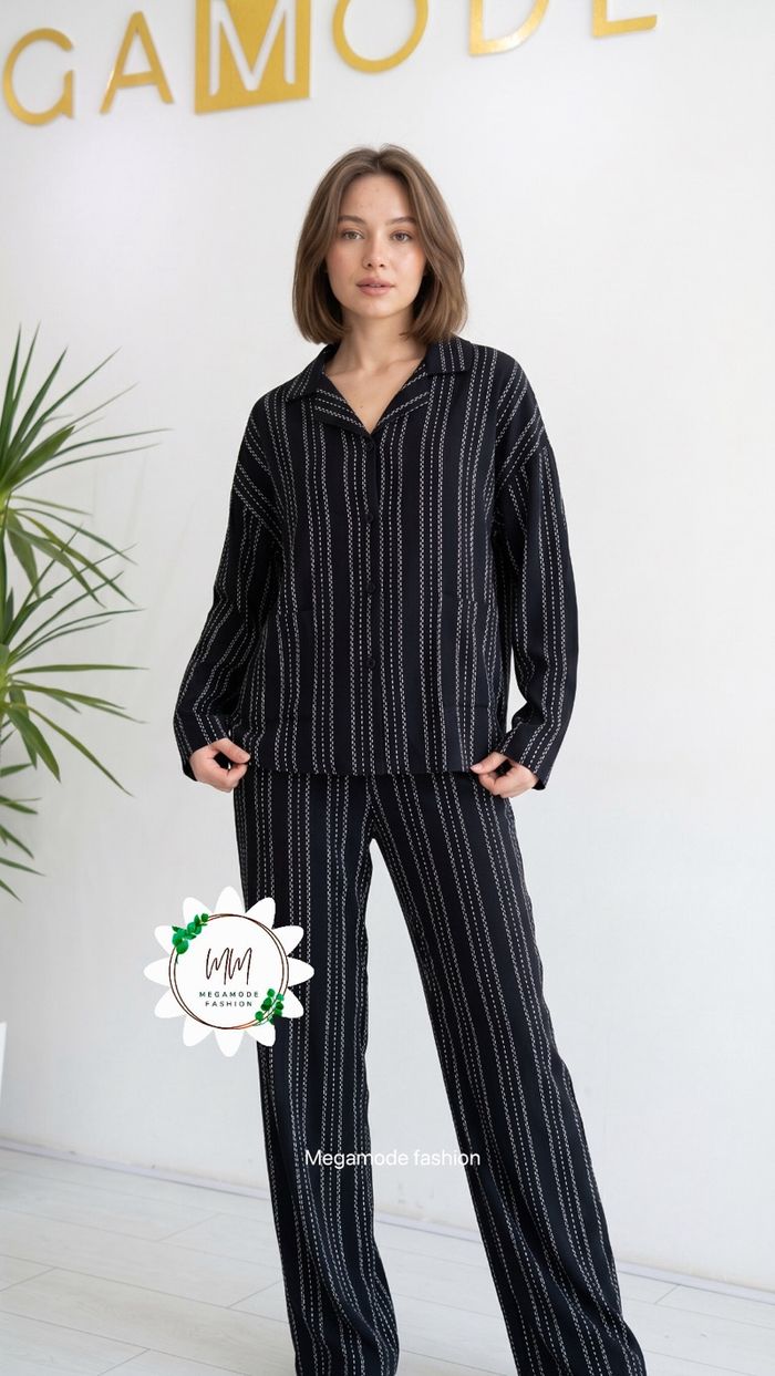 Women Black Cotton pajama