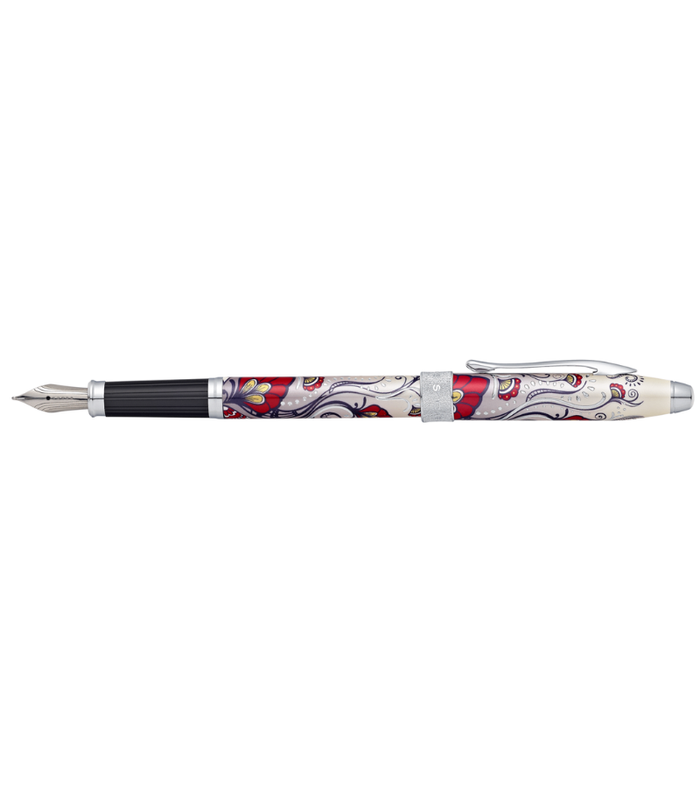 Cross Botanica Red Hummingbird Fountain Pen - Medium Stainless Steel Nib 