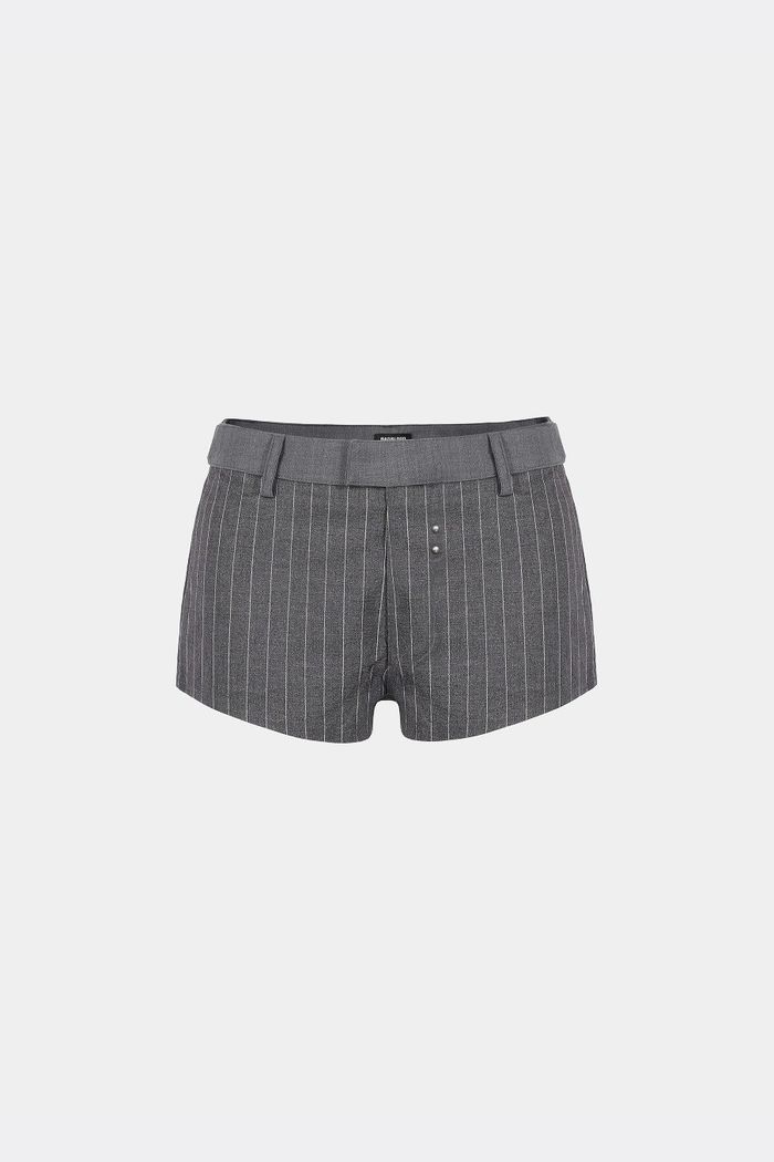Proto Gabardine Micro Shorts - Striped/Charcoal