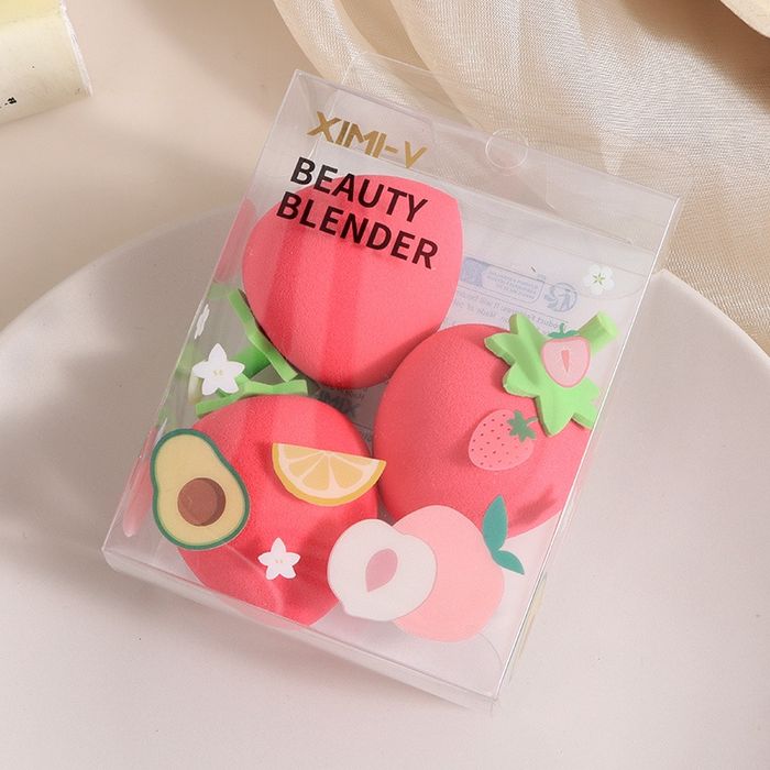 Cool Fruit Series Beauty Blender 3PCS (Strawberry)