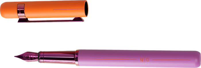 Otto-Hutt Design 03 Fountain Pen Matt Purple-Orange Purple 
