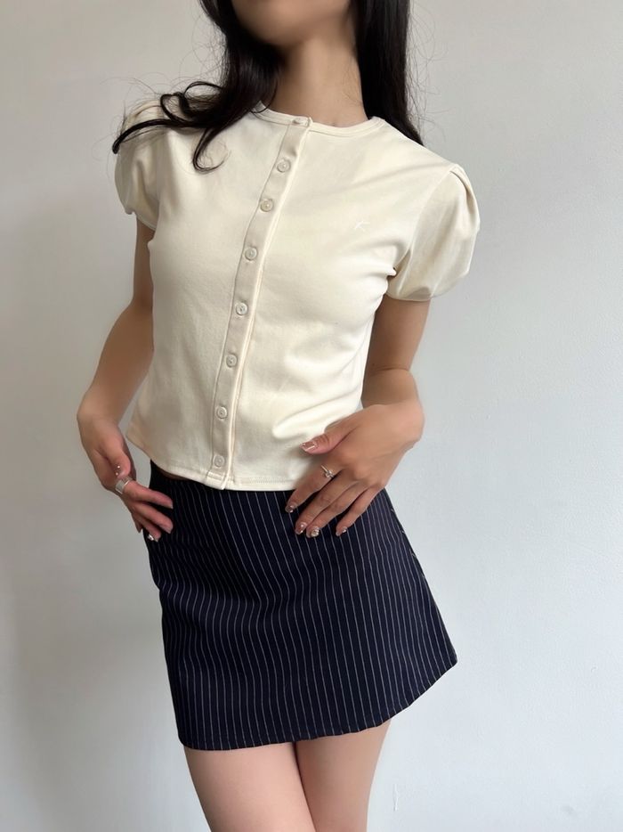 Puff sleeve cardigan