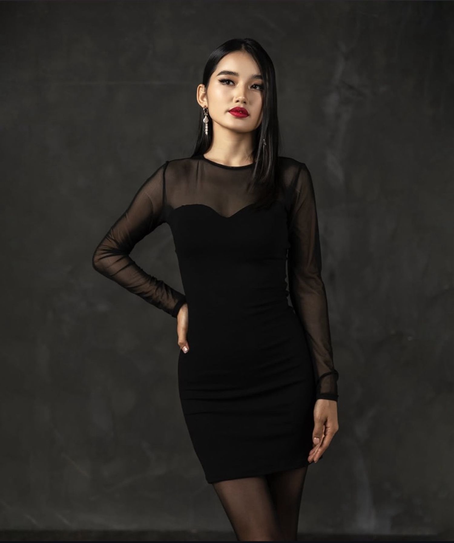 Mesh mini dress